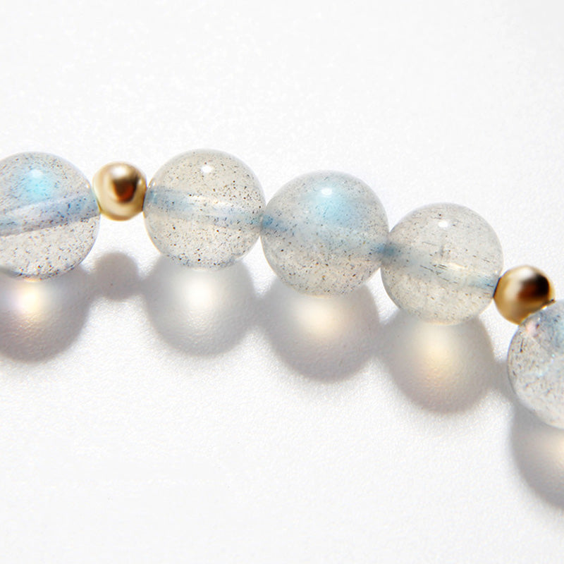 Wear FengShui Moonstone Strawberry Quartz PiXiu Healing Bracelet