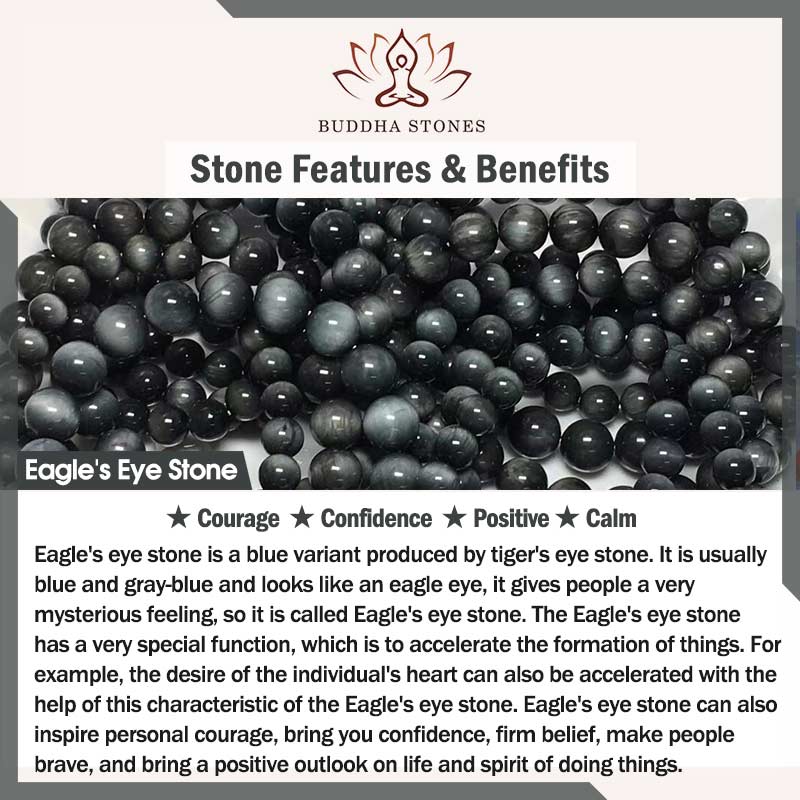 Wear FengShui Natural Eagle's Eye Stone Hetian Jade Pixiu Confidence Bracelet