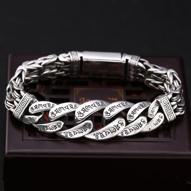 Wear FengShui Om Mani Padme Hum Engraved Peace Purity Bracelet
