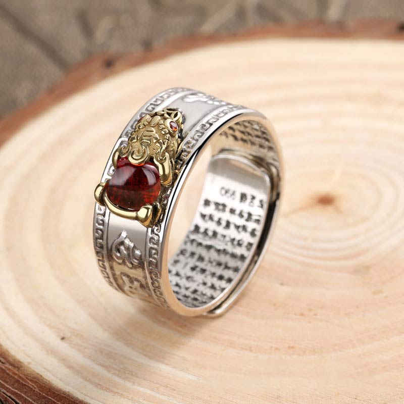 Wear FengShui Red Agate PiXiu Wealth Ring
