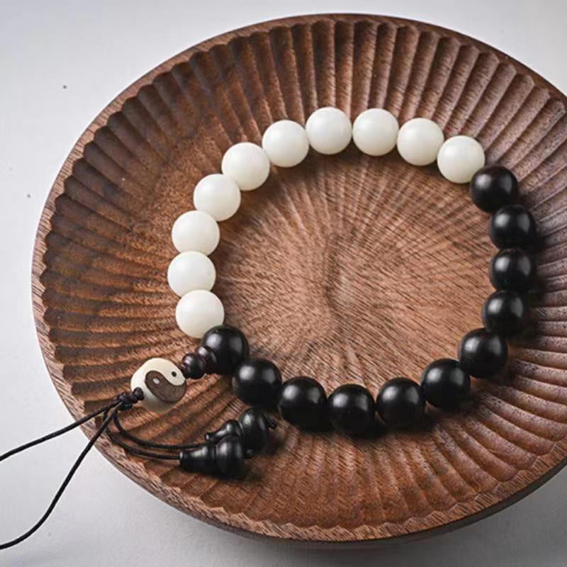 Wear FengShui Ebony YinYang Protection Bracelet Decoration