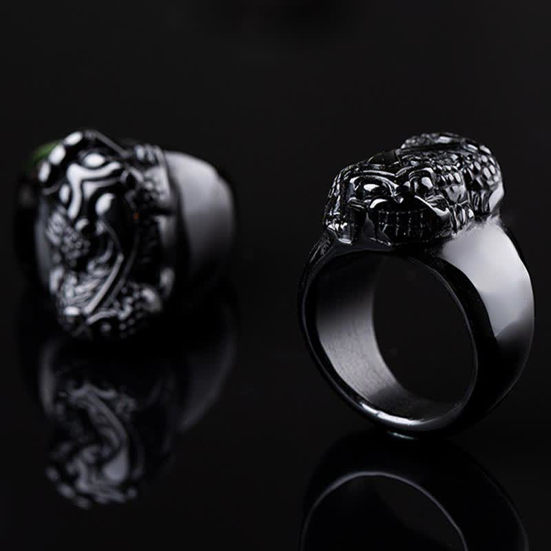 Wear FengShui FengShui PiXiu Black Obsidian Strength Ring