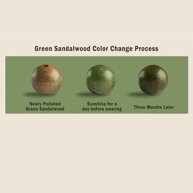 Wear FengShui Natural Green Sandalwood Bodhi Seed Soothing Bracelet