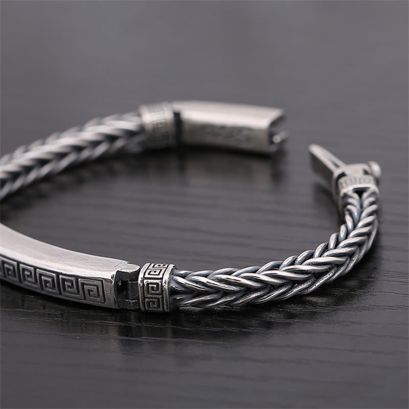 Wear FengShui Swastika Pattern Engraved Luck Bracelet
