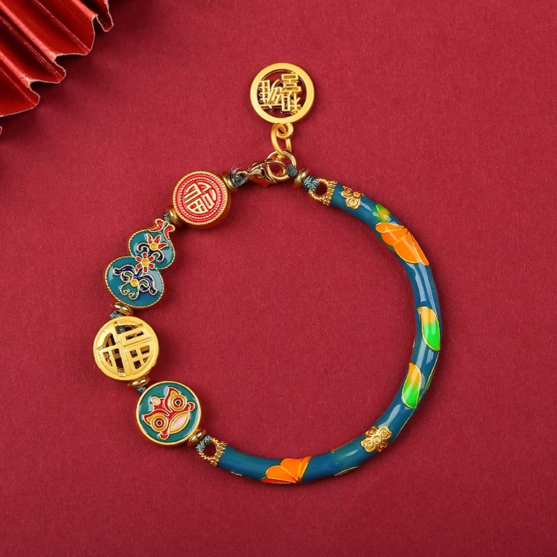 Wear FengShui Tibetan Gourd Fortune Happiness Lion Wealth Luck Bracelet