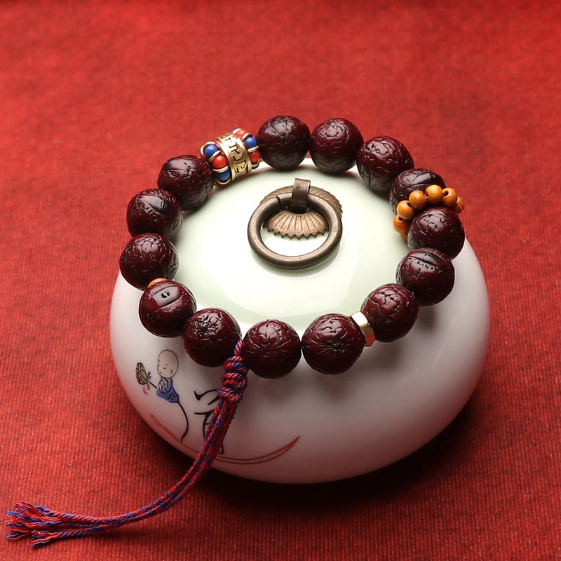 Wear FengShui Bodhi Seed Bead Peace Calm Tassel Bracelet