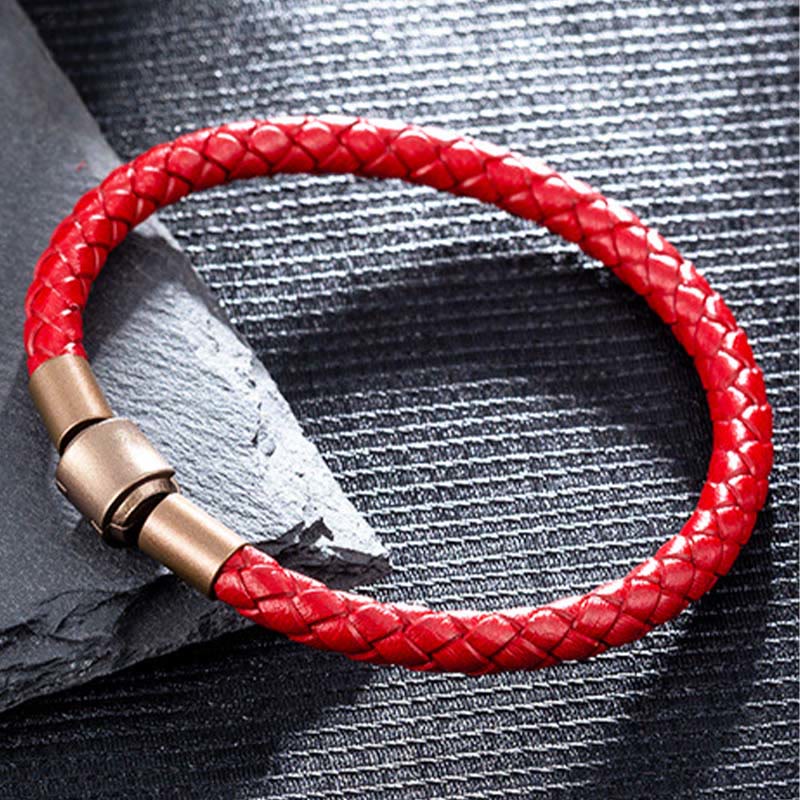 Wear FengShui Vintage Leather Rope Luck Braid String Bracelet