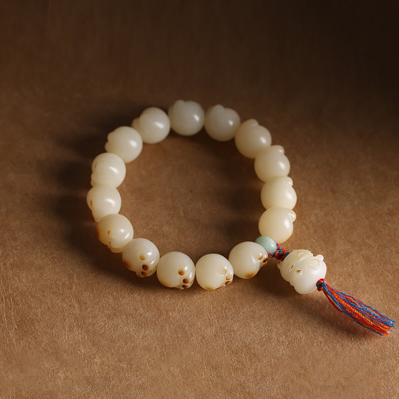 Wear FengShui Cute Lucky Cat Bodhi Seed Cat Paw Harmony Bracelet