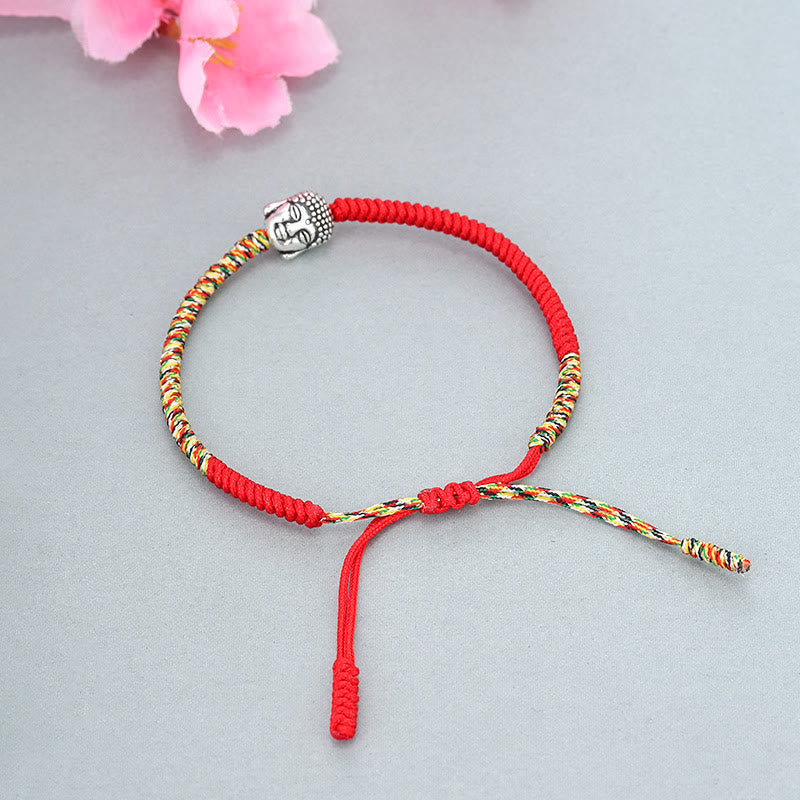 Wear FengShui Handmade Colorful King Kong Knot Buddha Serenity String Bracelet