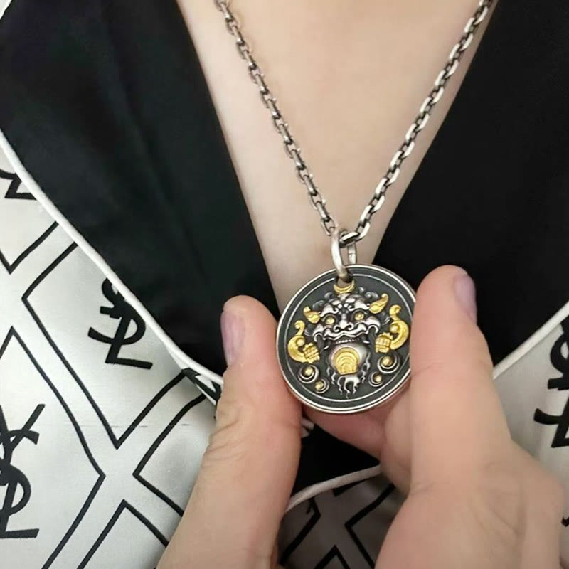 Wear FengShui Tibetan Kirtimukha Amulet Healing Necklace Pendant