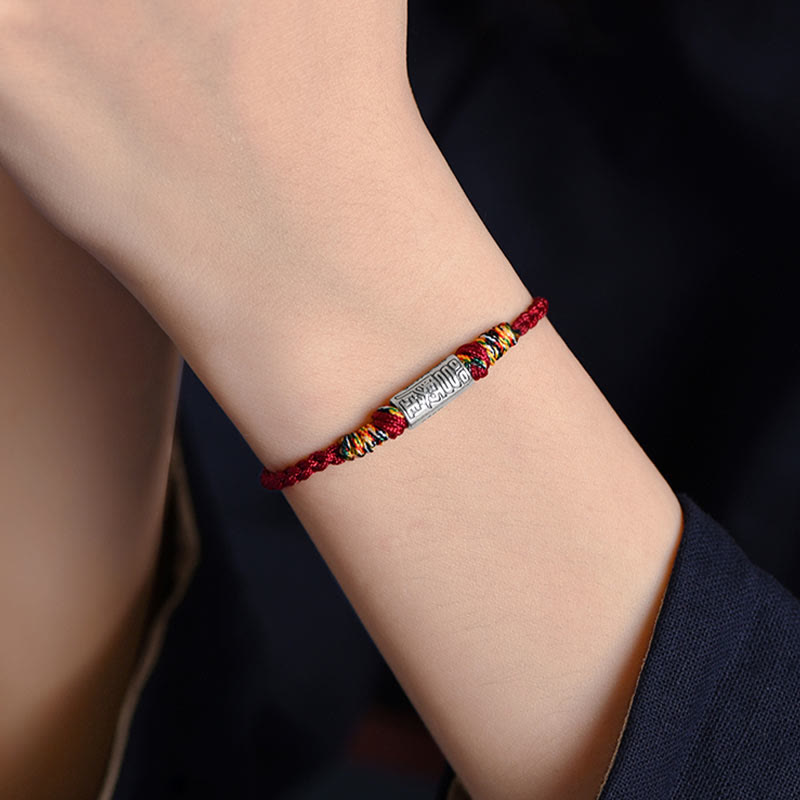 Wear FengShui Handcrafted 925 Sterling Silver Everything Goes Well Design Protection Strength Bracelet Anklet