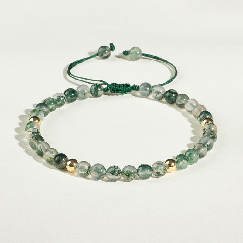 Wear FengShui Moss Agate Lucky Balance Bracelet