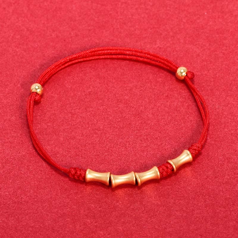 Wear FengShui 925 Sterling Silver Bamboo Design Protection Luck Braided Bracelet