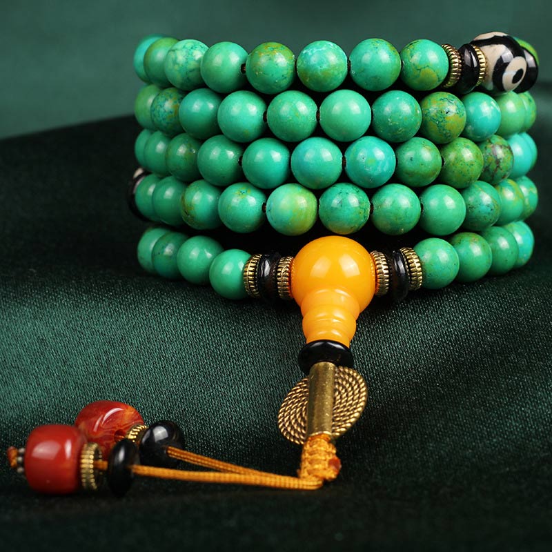Wear FengShui Tibetan Turquoise Mala Balance Necklace Bracelet