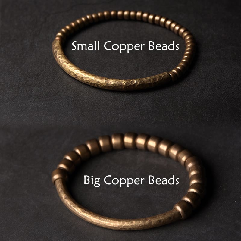 Wear FengShui Simple Design Copper Brass Bead Luck Wealth Bracelet