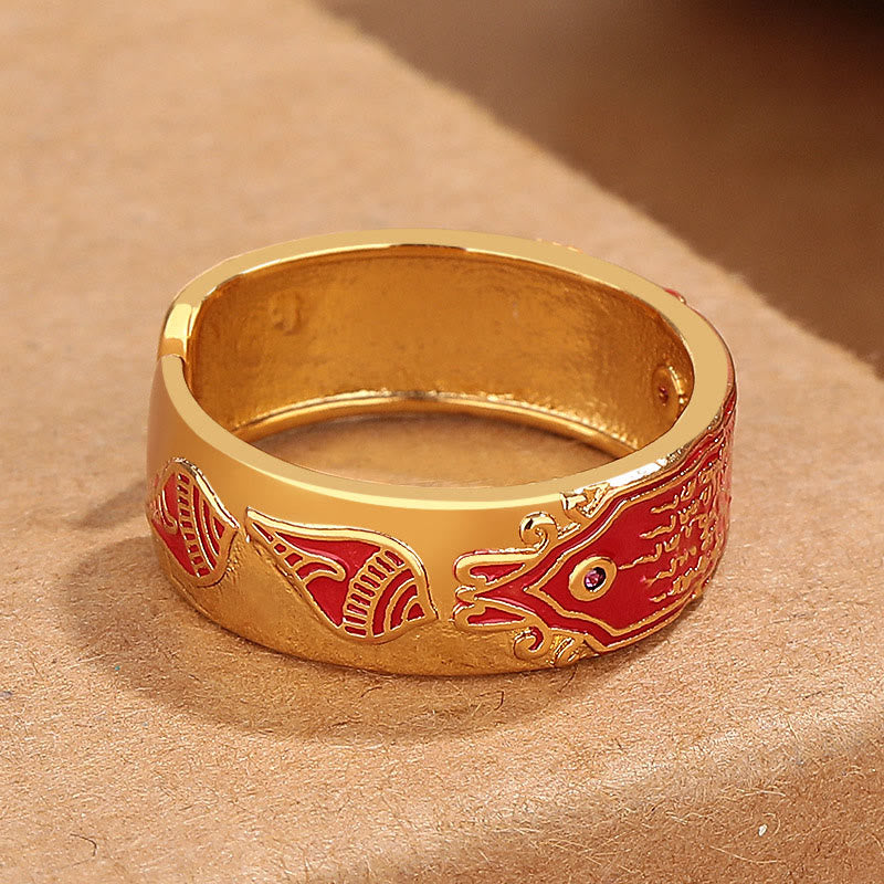 Wear FengShui Five Scriptures Copper Healing Ring