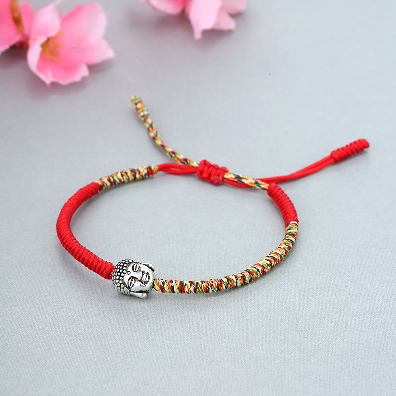 Wear FengShui Handmade Colorful King Kong Knot Buddha Serenity String Bracelet