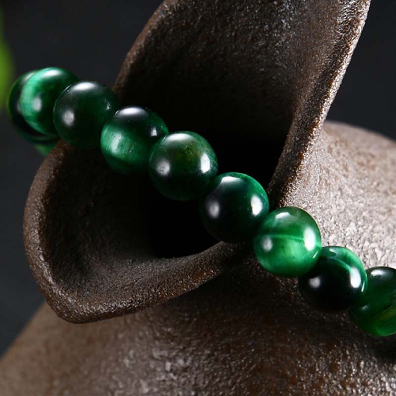 Wear FengShui Natural Green Tiger Eye Strength Bracelet