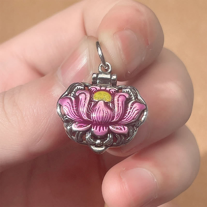 Wear FengShui Tibet Copper Lotus Luck New Begining Necklace Pendant