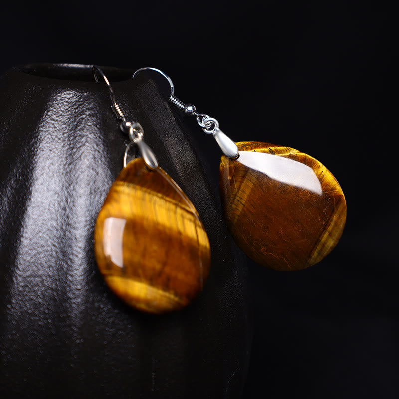 Wear FengShui Natural Aventurine Dangle Healing Drop Earrings