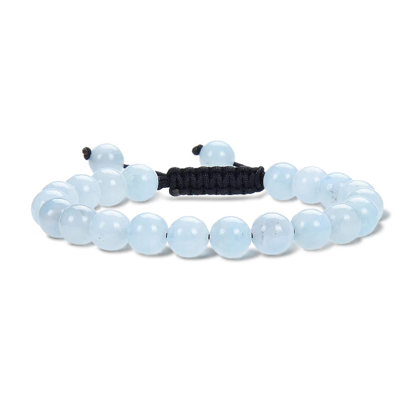 Wear FengShui Natural Healing Power Gemstone Crystal Beads Unisex Adjustable Macrame Bracelet