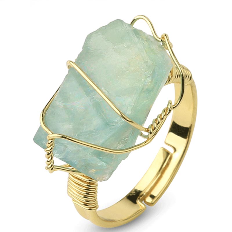 Wear FengShui Natural Crystal Gemstone Amethyst Adjustable Ring