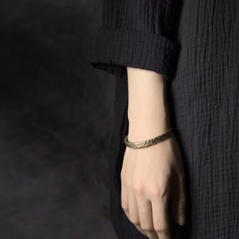 Wear FengShui Simple Design Copper Wealth Cuff Bracelet