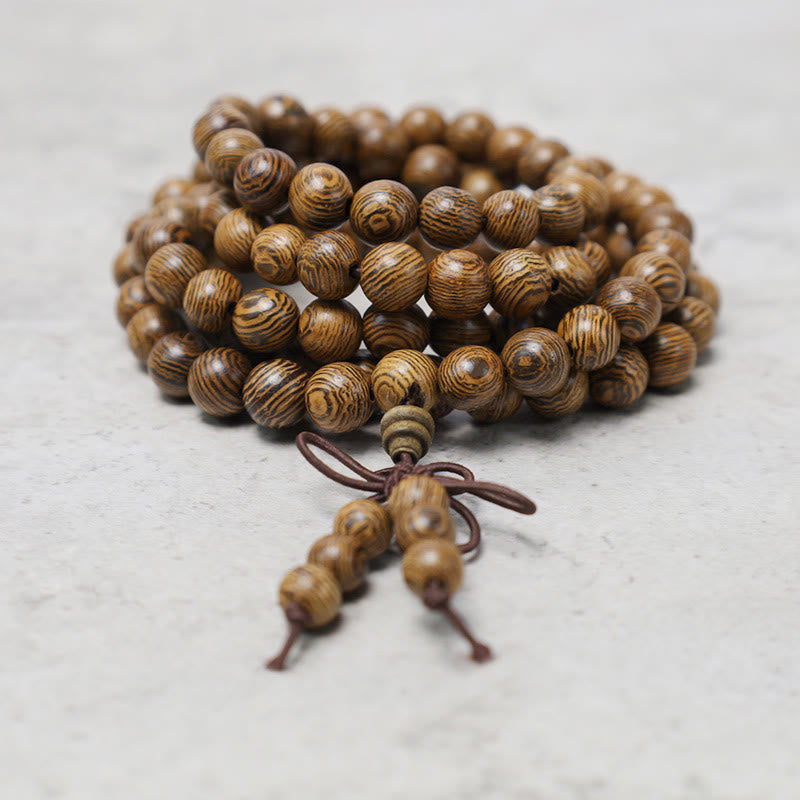 Wear FengShui 108 Mala Beads Bracelet Prayer Meditation Sandalwood Elastic