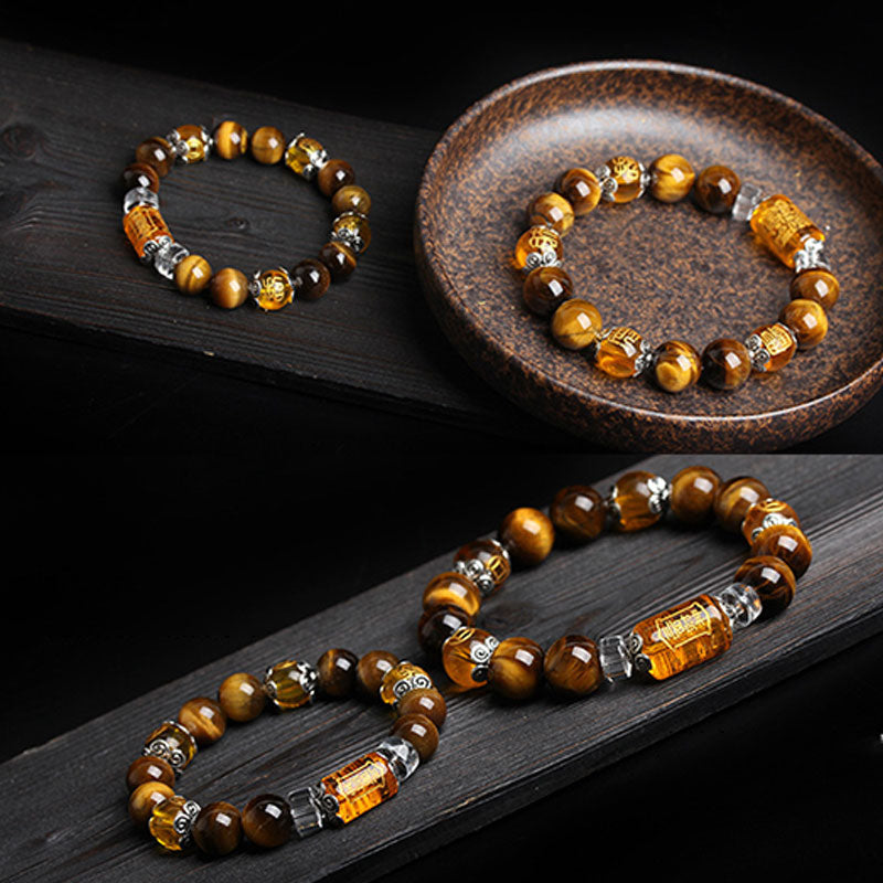 Wear FengShui Tiger Eye Bead Fortune Prosperity Bracelet