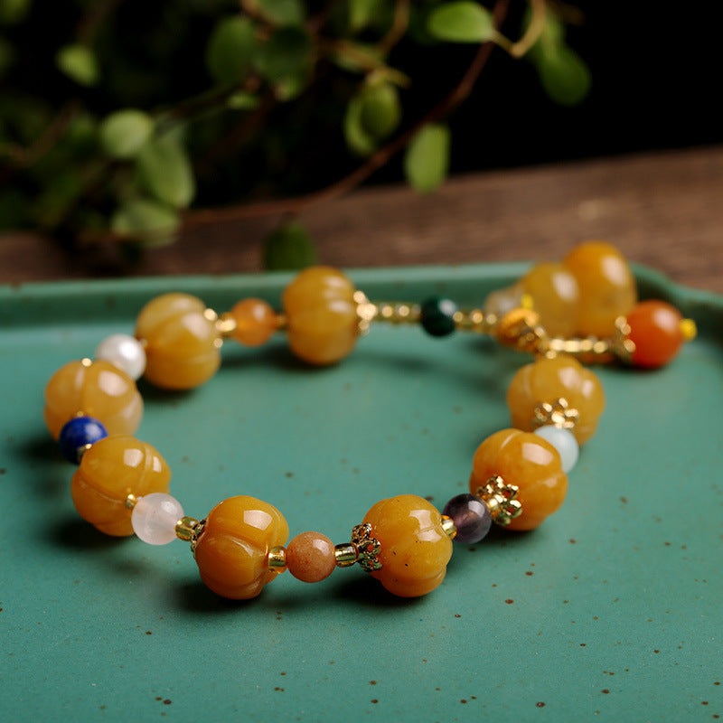 Wear FengShui Golden Silk Jade Pixiu Wealth Bracelet