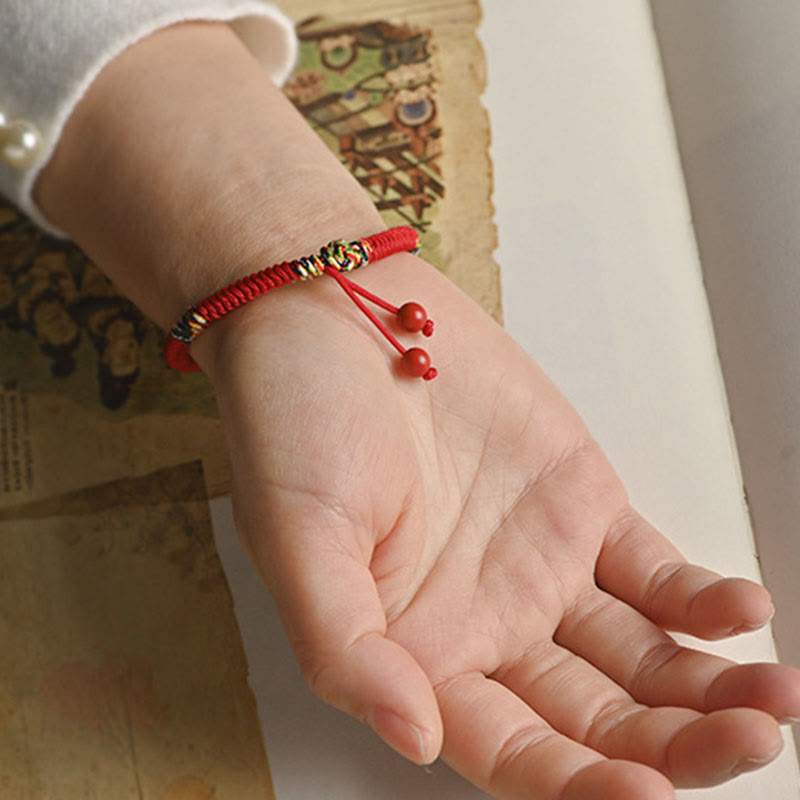Wear FengShui Five Colors King Kong Knot String Protection Luck Bracelet