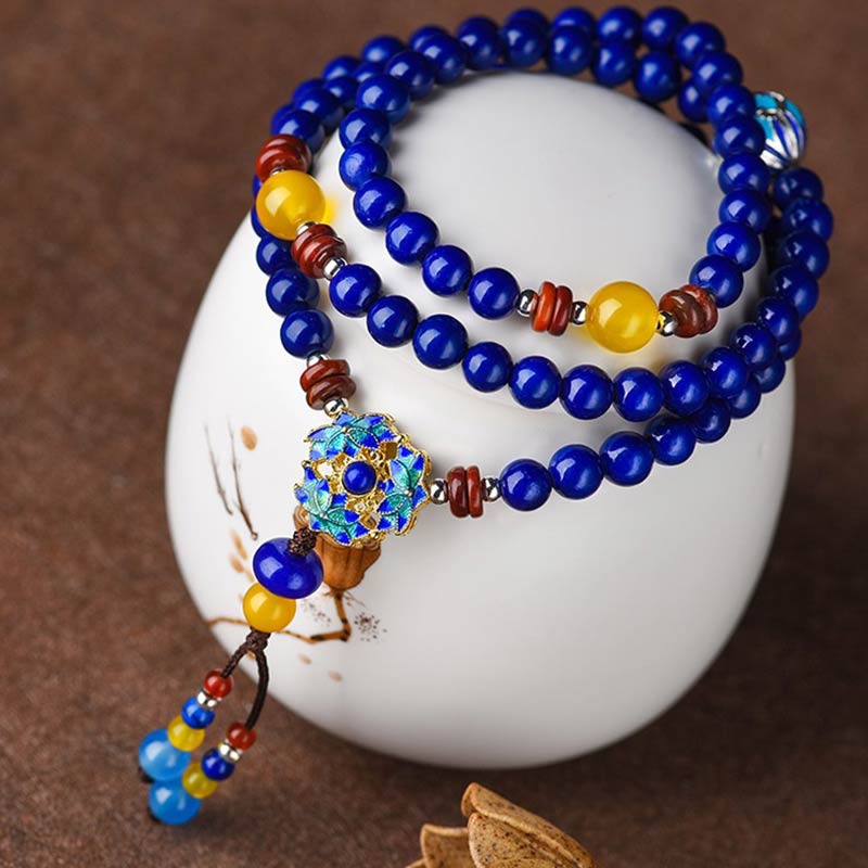 Wear FengShui Lazurite Yellow Agate Positive Bracelet