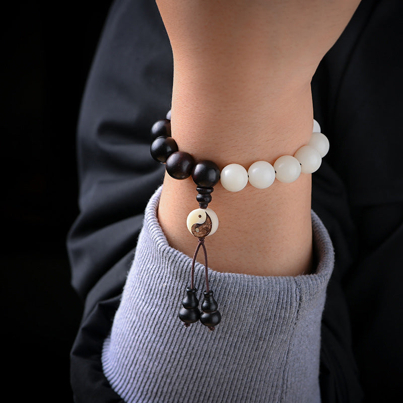 Wear FengShui Ebony YinYang Protection Bracelet Decoration