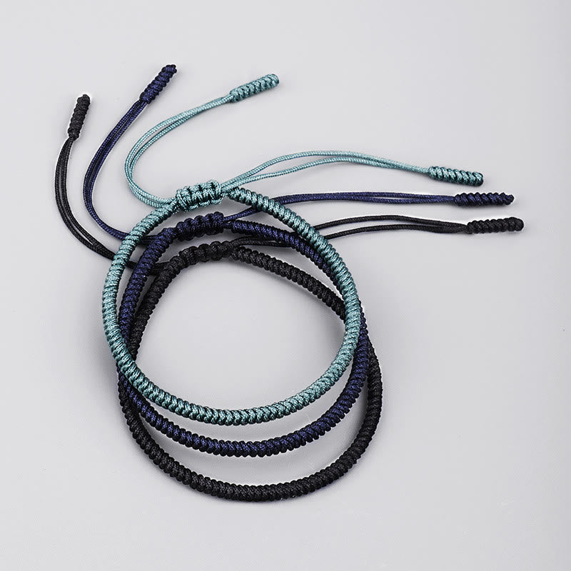 Wear FengShui Tibetan 3Pcs King Kong Knot Handcrafted Amulet Strength Bracelet