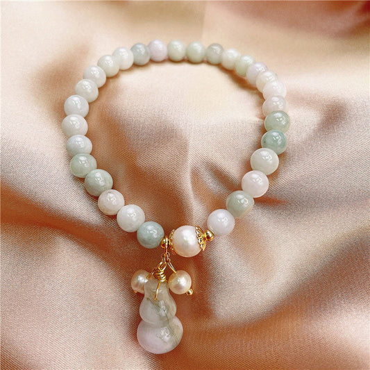 Wear FengShui Jade Gourd Blessing Protection Charm Bracelet
