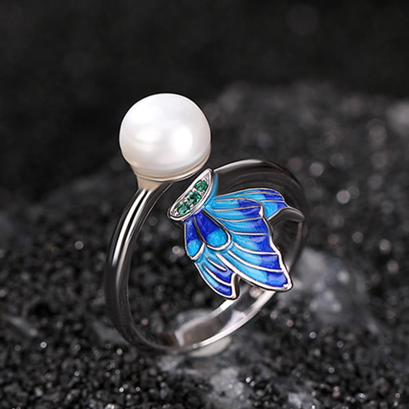 Wear FengShui 925 Sterling Silver Pearl Butterfly Healing Necklace Pendant Earrings Ring