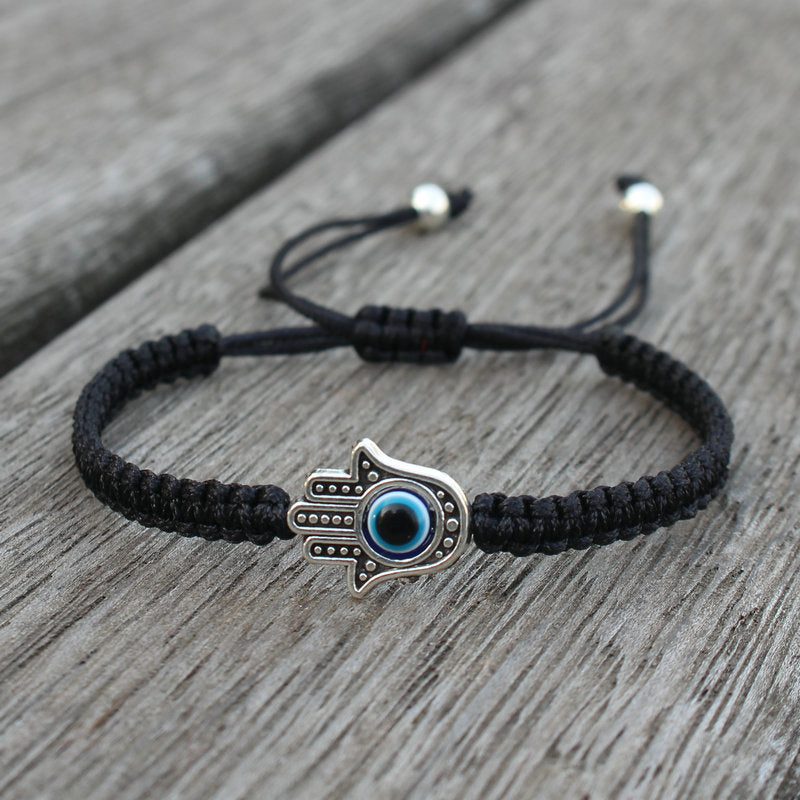 Wear FengShui Handmade Hamsa Symbol Protection Luck String Bracelet