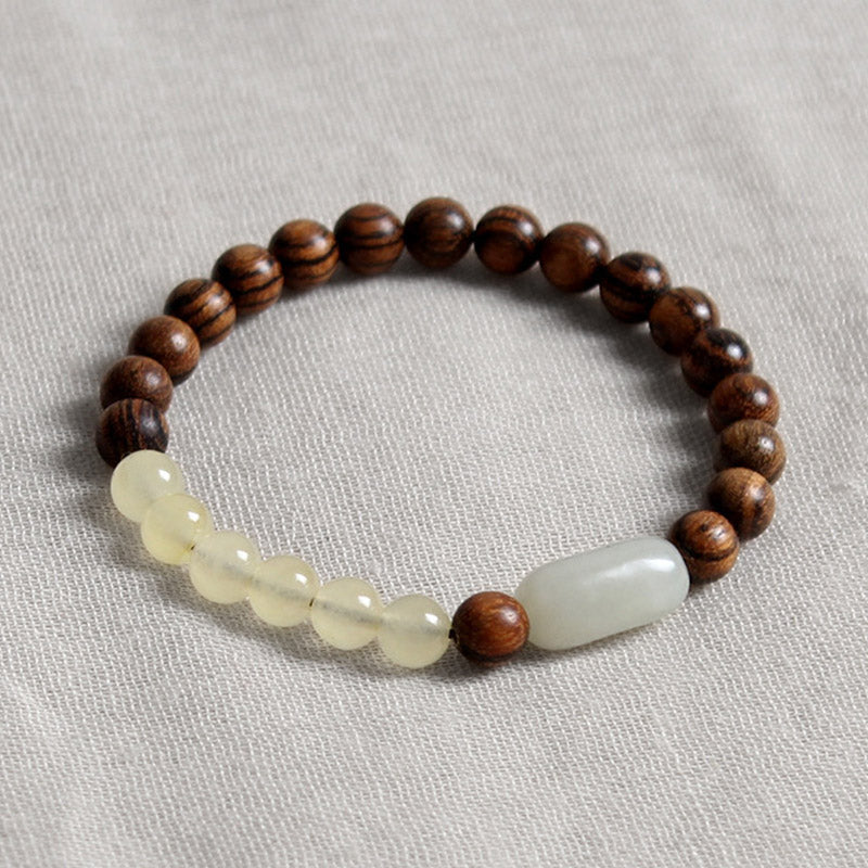 Wear FengShui  Jade Sandalwood Luck Abundance Bracelet
