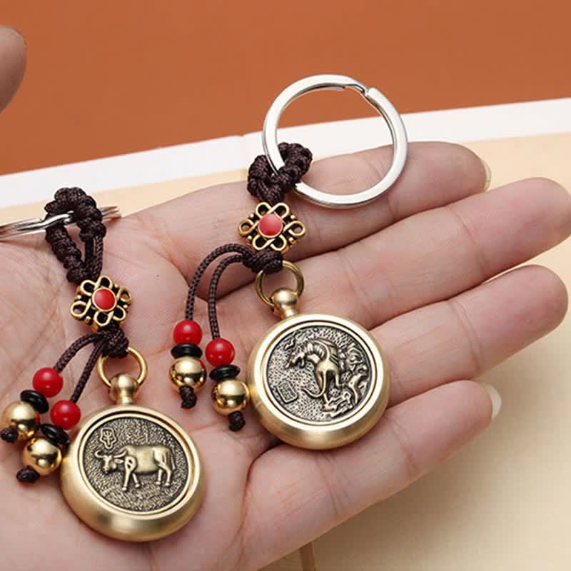 Wear FengShui 12 Chinese Zodiac Blessing Wealth Fortune Keychain