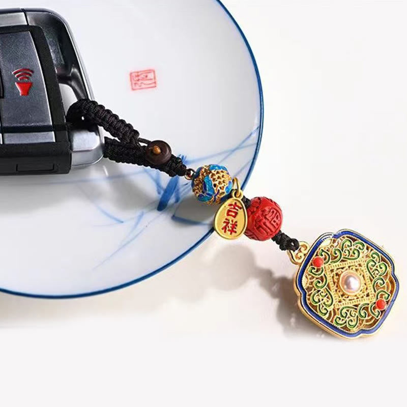 Wear FengShui Fu Character Blessing Ruyi Charm Key Chain