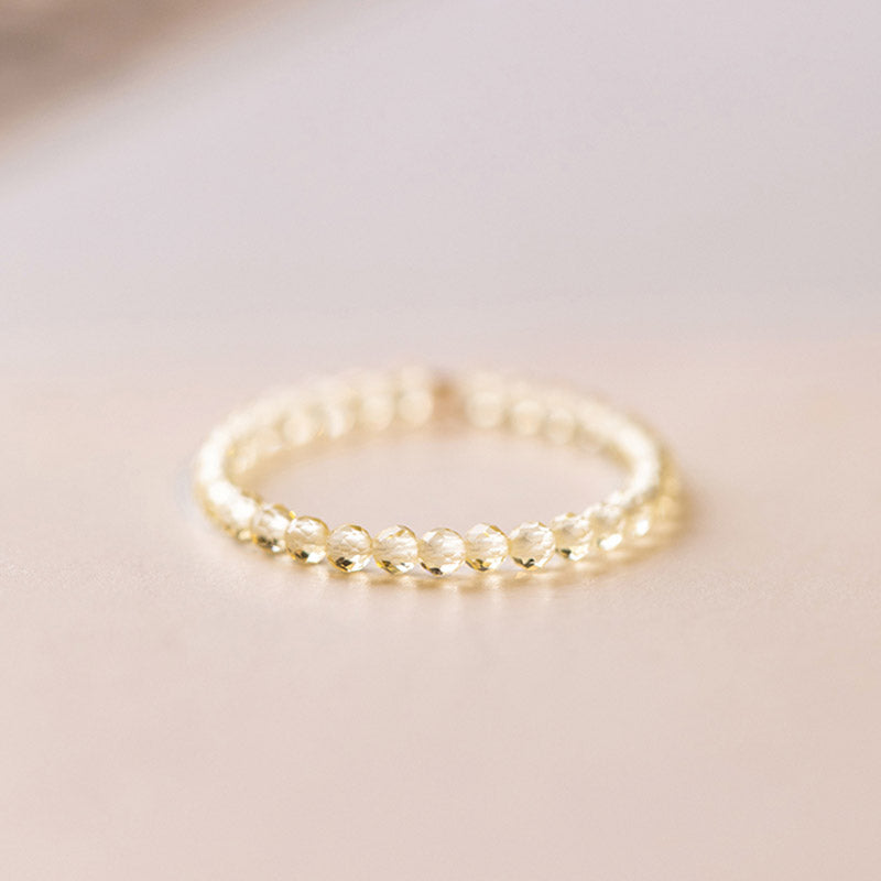 Wear FengShui Natural Citrine Happiness Prosperity Ring