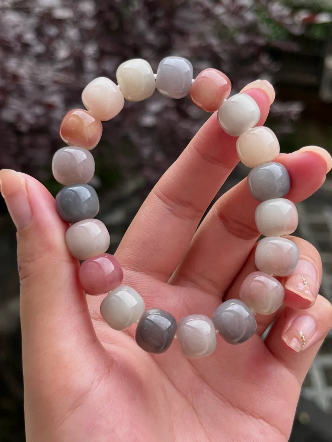 Dreamy Pink-Purple Bodhi Bracelet for Daily Peace 13mm