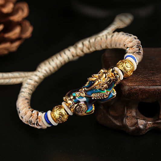 Wear FengShui Feng Shui PiXiu Color Change Copper Coin Beads Wealth String Bracelet
