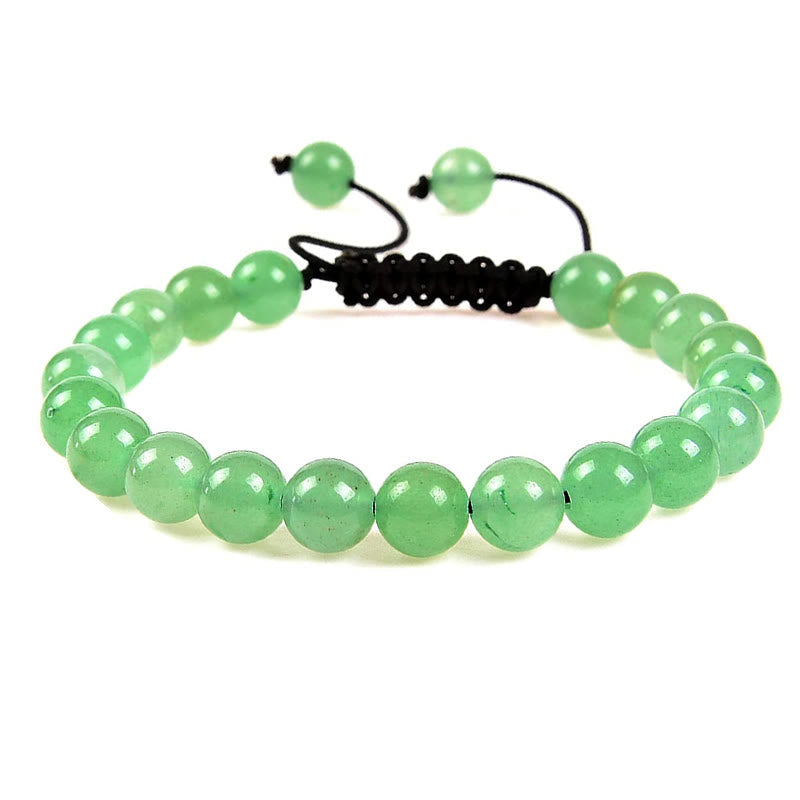 Wear FengShui Natural Healing Power Gemstone Crystal Beads Unisex Adjustable Macrame Bracelet