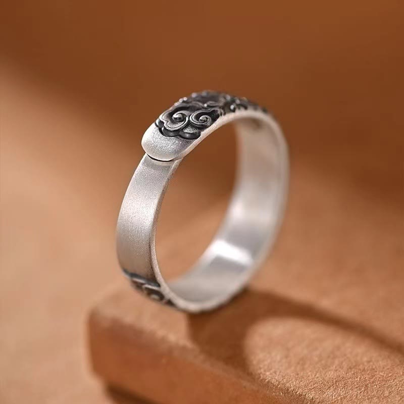 Wear FengShui Vintage Auspicious Clouds Pattern Luck Ring