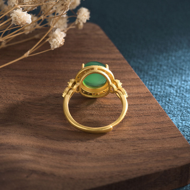Wear FengShui Green Jade Fortune Ring