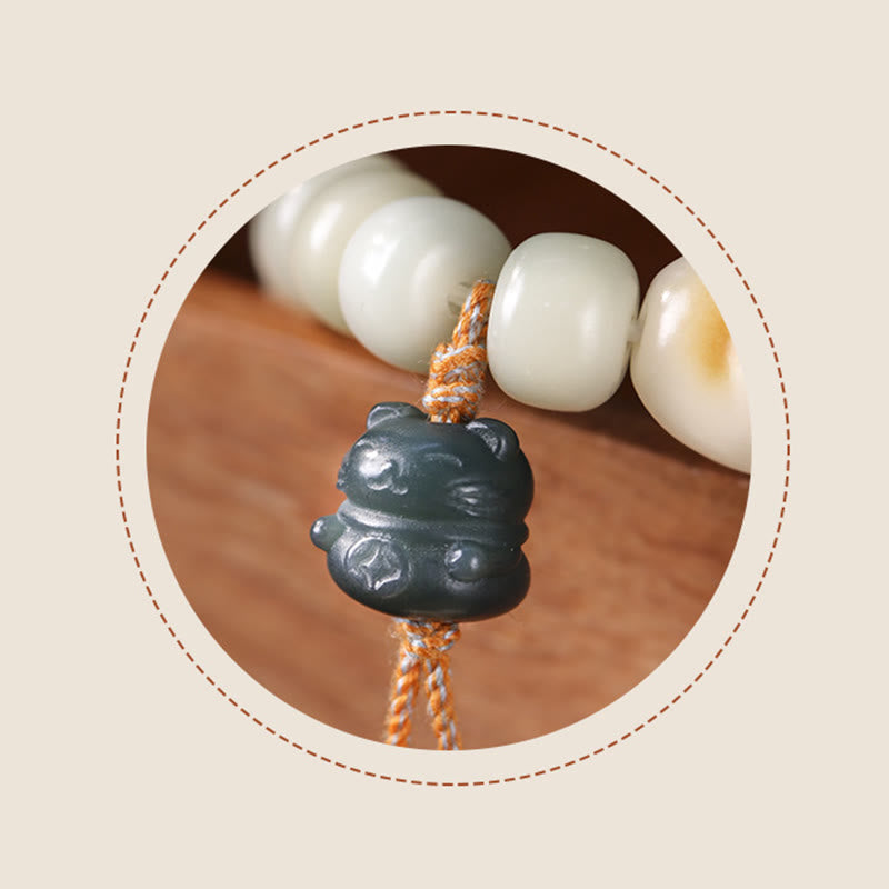 Wear FengShui Lucky Cat Bodhi Seed Cat Paw Peace Bracelet