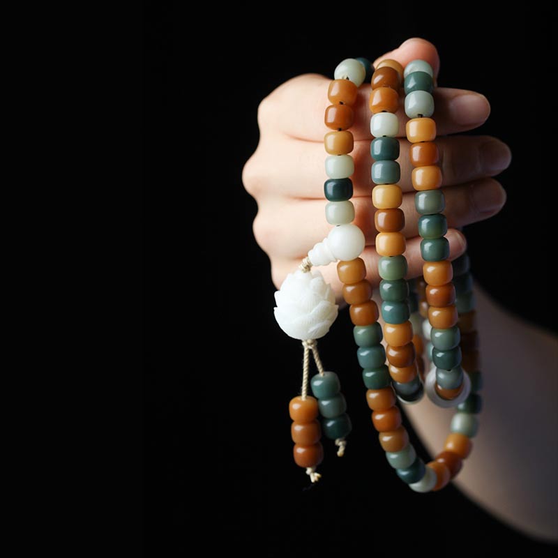 Wear FengShui Bodhi Lotus Mala Harmony Necklace Bracelet