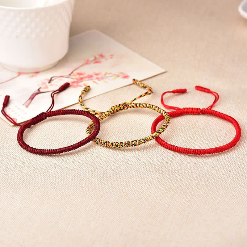 Wear FengShui Tibetan Lucky 3 Combination Sets Red String Bracelet