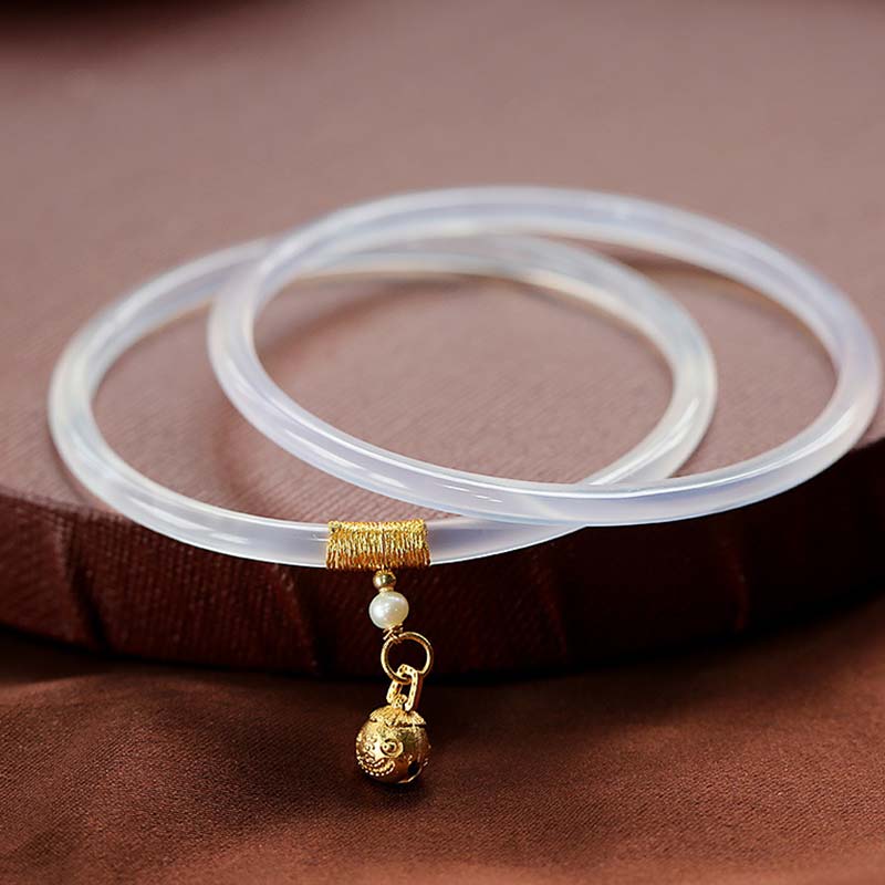 Wear FengShui Natural Cyan White Jade Success Bracelet